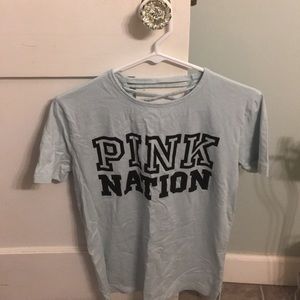 PINK nation lace up shirt